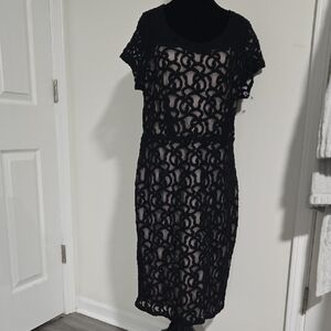 Lane Bryant Black Sheath Midi Dress